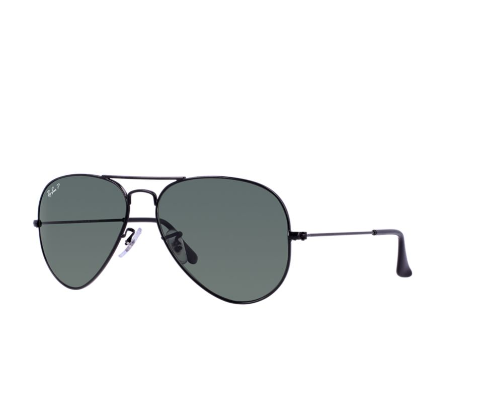 Ray Ban Rb3025 002 58 Black Polarized Aviator Sunglasses Lux Eyewear