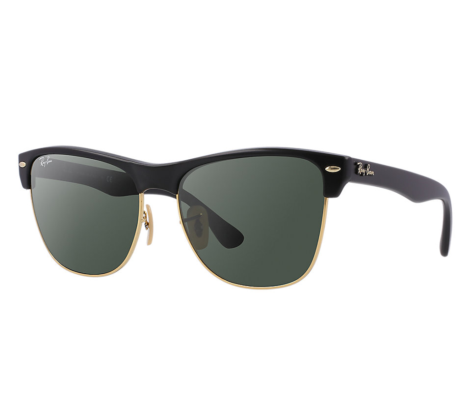 RAY-BAN RB4175 877 BLACK CLUBMASTER OVERSIZED SUNGLASSES | Lux Eyewear