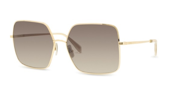 Celine Gold Aviator Mirrored Sunglasses